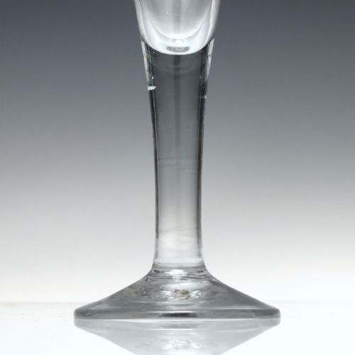 18TH CENTURY DRAWN TRUMPET WINE GLASS C1750 - ADDITIONAL PHOTO 2
