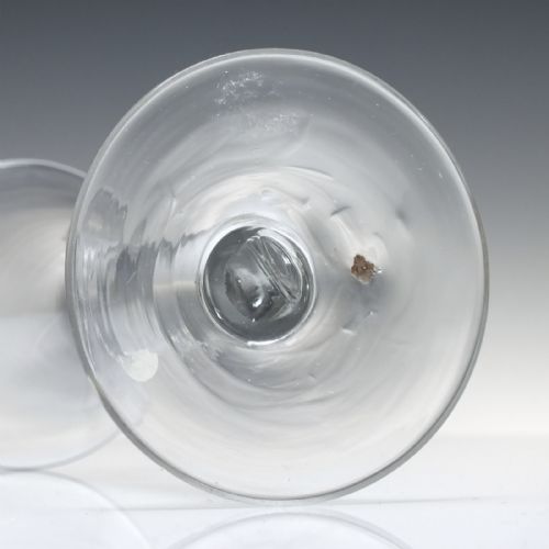 18TH CENTURY DRAWN TRUMPET WINE GLASS C1750 - ADDITIONAL PHOTO 5