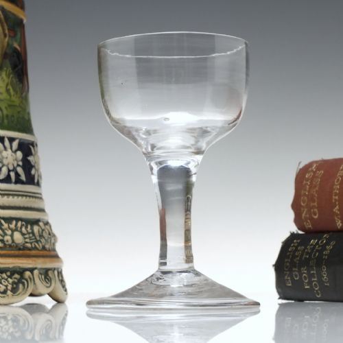 antique georgian plain stem port glass c1740 - CATEGORY: ANTIQUE GLASS - DATED 1750
