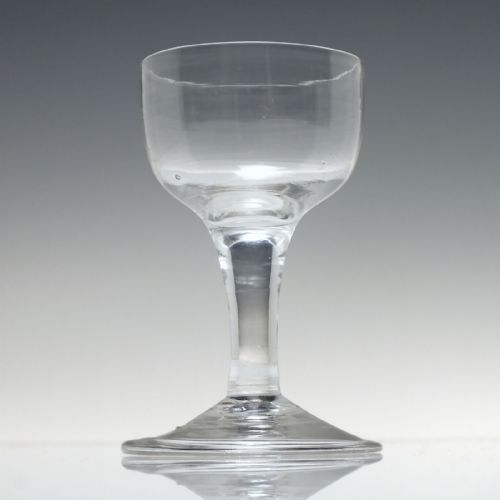 ANTIQUE GEORGIAN PLAIN STEM PORT GLASS C1740 - ADDITIONAL PHOTO 1