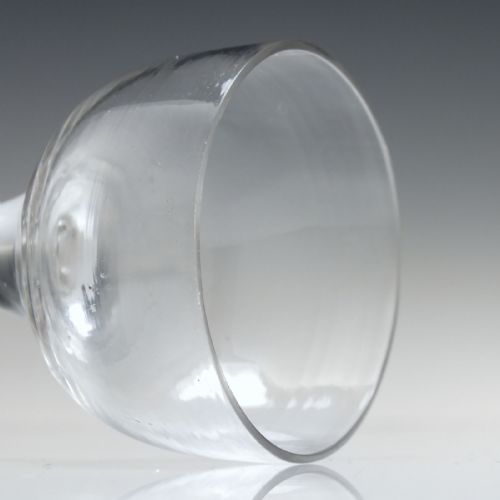ANTIQUE GEORGIAN PLAIN STEM PORT GLASS C1740 - ADDITIONAL PHOTO 2