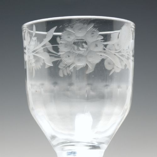 JACOBITE SYMPATHY ACROSTIC ENGRAVED OPAQUE TWIST WINE GLASS C1760 - ADDITIONAL PHOTO 2
