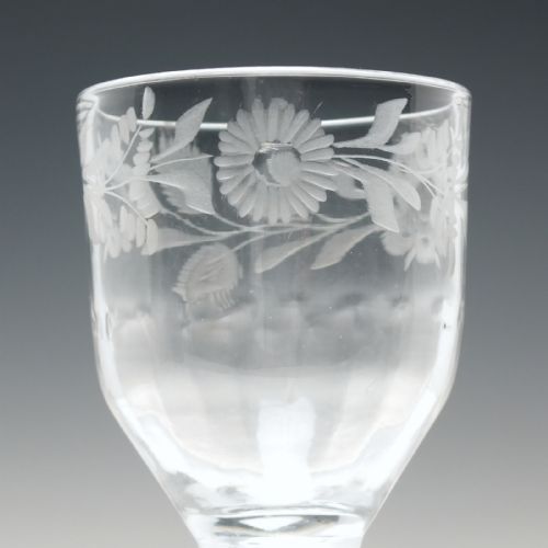 JACOBITE SYMPATHY ACROSTIC ENGRAVED OPAQUE TWIST WINE GLASS C1760 - ADDITIONAL PHOTO 3