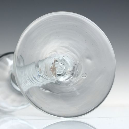 JACOBITE SYMPATHY ACROSTIC ENGRAVED OPAQUE TWIST WINE GLASS C1760 - ADDITIONAL PHOTO 7