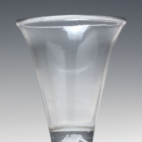 ANTIQUE 18TH CENTURY GEORGIAN OPAQUE TWIST FIRING GLASS C1760 - ADDITIONAL PHOTO 3