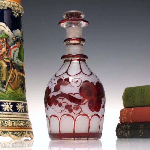 19th century bohemian glass decanter c1830 - CATEGORY: ANTIQUE GLASS - DATED 1800