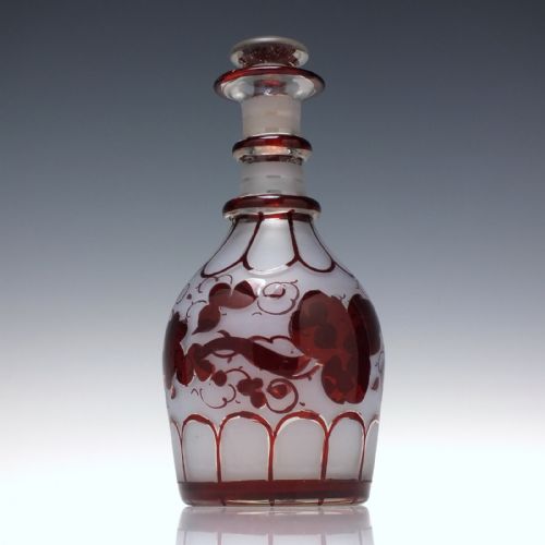 19TH CENTURY BOHEMIAN GLASS DECANTER C1830 - ADDITIONAL PHOTO 1