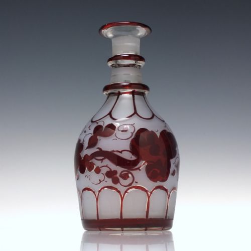 19TH CENTURY BOHEMIAN GLASS DECANTER C1830 - ADDITIONAL PHOTO 2