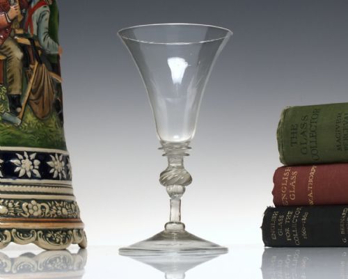 17th century facon de venise wine glass c1670 - CATEGORY: ANTIQUE GLASS - DATED 17TH CENTURY