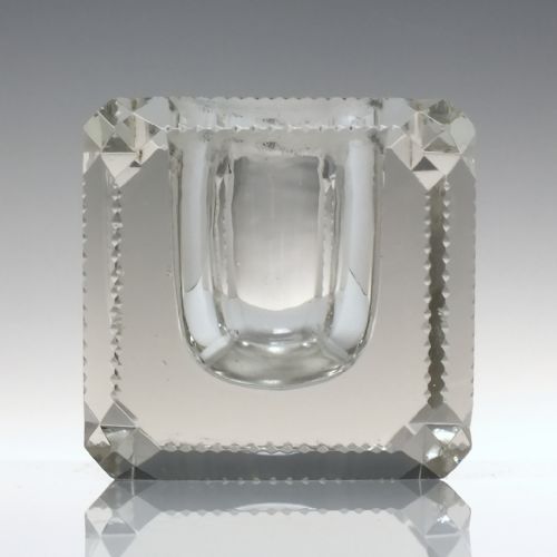 VICTORIAN DESK GLASS INKWELL C1880 - ADDITIONAL PHOTO 2