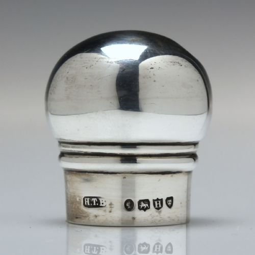 LONG VICTORIAN SILVER TOP CUT GLASS SCENT OR PERFUME BOTTLE LONDON 1883 - ADDITIONAL PHOTO 5