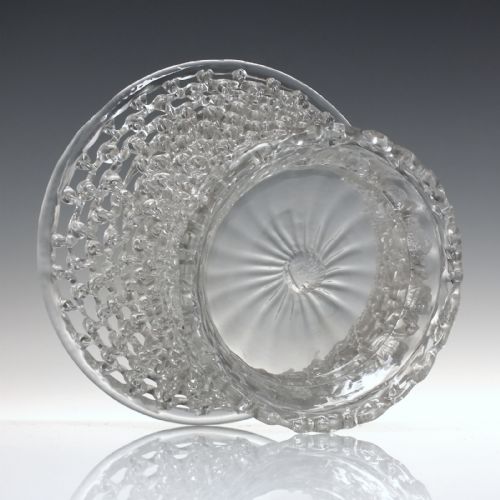 LARGE ANTIQUE 18TH CENTURY TRAFORATO GLASS BASKET C1780 - ADDITIONAL PHOTO 2