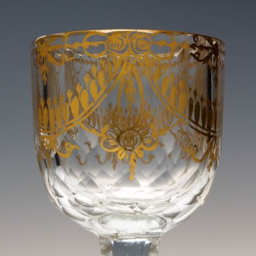 18TH CENTURY GILDED ROCOCO WINE GLASS C1780 - ADDITIONAL PHOTO 3