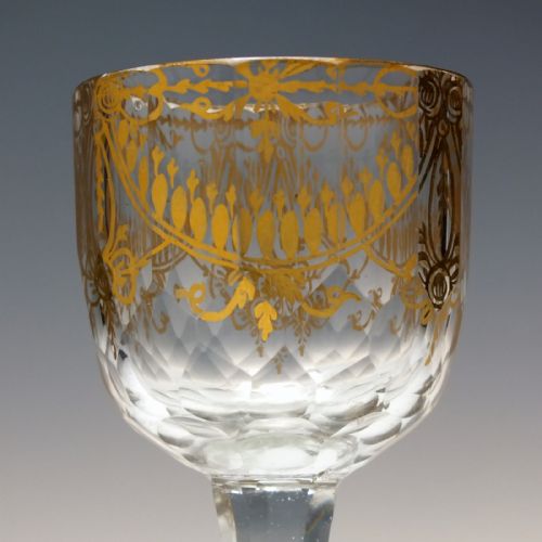 18TH CENTURY GILDED ROCOCO WINE GLASS C1780 - ADDITIONAL PHOTO 4