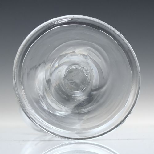 ENGRAVED 18TH CENTURY JACOBITE SYMPATHY PLAIN STEM WINE GLASS C1740 - ADDITIONAL PHOTO 4