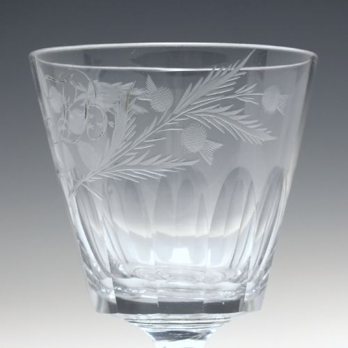 UNION ENGRAVED 19TH CENTURY GLASS RUMMER C1820 - ADDITIONAL PHOTO 3