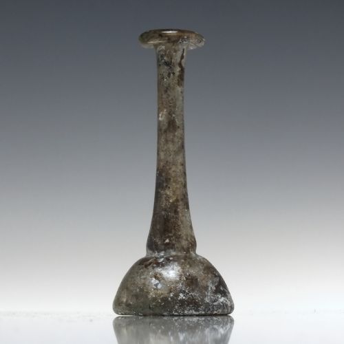 1st to 2nd century ad roman iridescent glass unguentaium c150 - CATEGORY: ANTIQUE GLASS - DATED BEFORE 1700