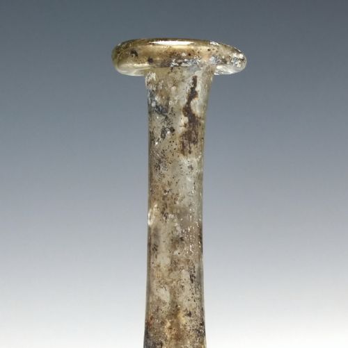 1ST TO 2ND CENTURY AD ROMAN IRIDESCENT GLASS UNGUENTAIUM C150 - ADDITIONAL PHOTO 2