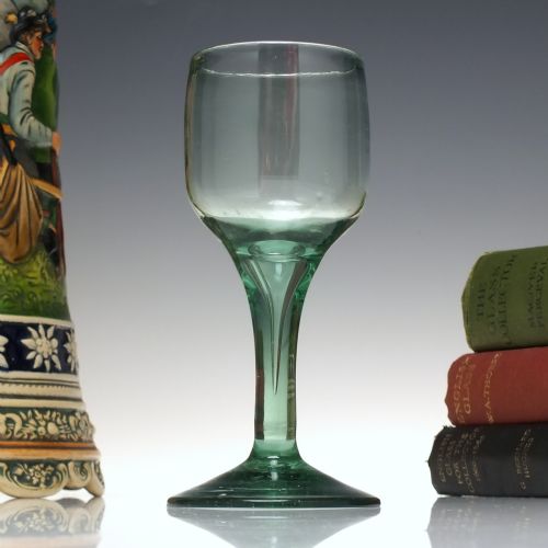 antique english 18th century export wine glass c1750 - CATEGORY: ANTIQUE GLASS - DATED 1750