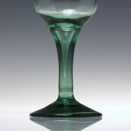 ANTIQUE ENGLISH 18TH CENTURY EXPORT WINE GLASS C1750 - ADDITIONAL PHOTO 2