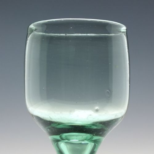 ANTIQUE ENGLISH 18TH CENTURY EXPORT WINE GLASS C1750 - ADDITIONAL PHOTO 3