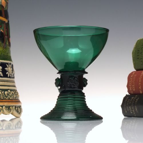rare georgian regency bristol green champagne glass c1820 - CATEGORY: ANTIQUE GLASS - DATED 1800