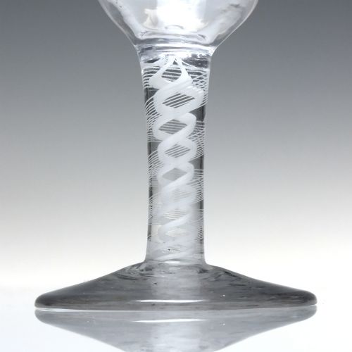GEORGIAN OPAQUE TWIST DRAM GLASS C1760 - ADDITIONAL PHOTO 2