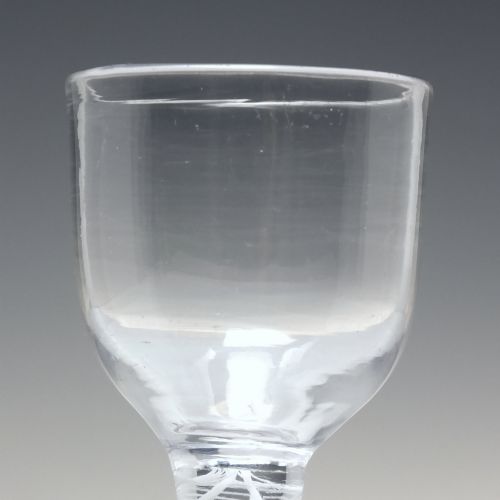 GEORGIAN OPAQUE TWIST DRAM GLASS C1760 - ADDITIONAL PHOTO 4