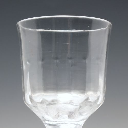 ANTIQUE GEORGIAN OPAQUE TWIST WINE GLASS C1760 - ADDITIONAL PHOTO 4