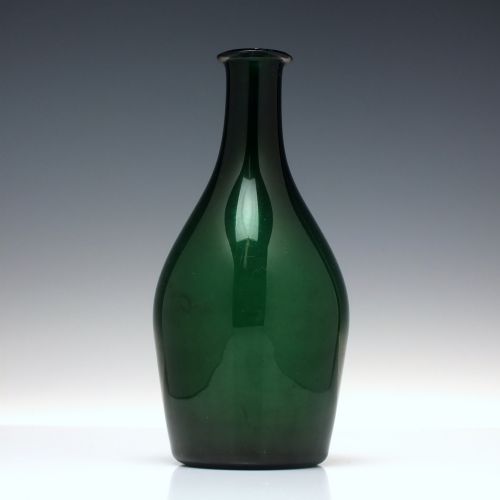 GEORGIAN BRISTOL GREEN GLASS CLUB DECANTER C1810 - ADDITIONAL PHOTO 2