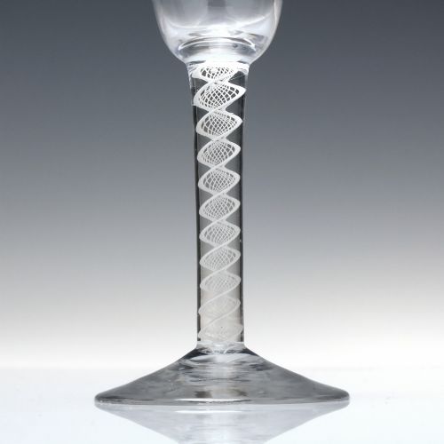 18TH CENTURY SINGLE SERIES OPAQUE TWIST WINE GLASS C1760 - ADDITIONAL PHOTO 2