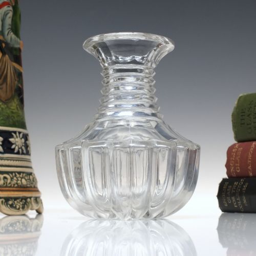 antique georgian cut glass personal wine carafe c1830 - CATEGORY: ANTIQUE GLASS - DATED 1850