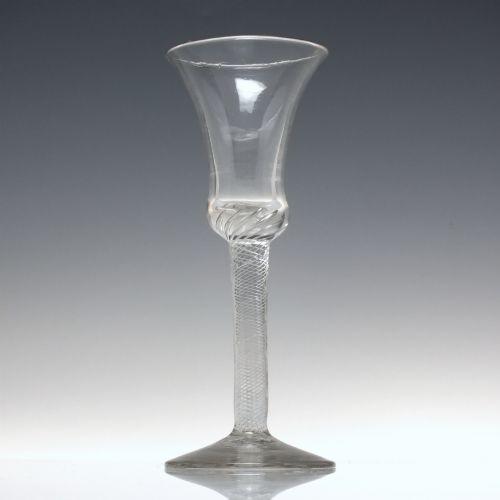 18TH CENTURY MULTI SPIRAL AIR TWIST WINE GLASS C1750 - ADDITIONAL PHOTO 1