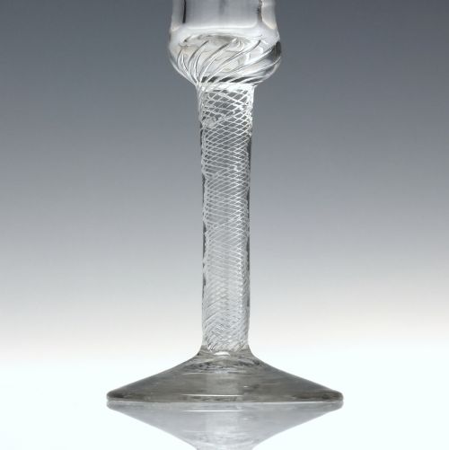 18TH CENTURY MULTI SPIRAL AIR TWIST WINE GLASS C1750 - ADDITIONAL PHOTO 2