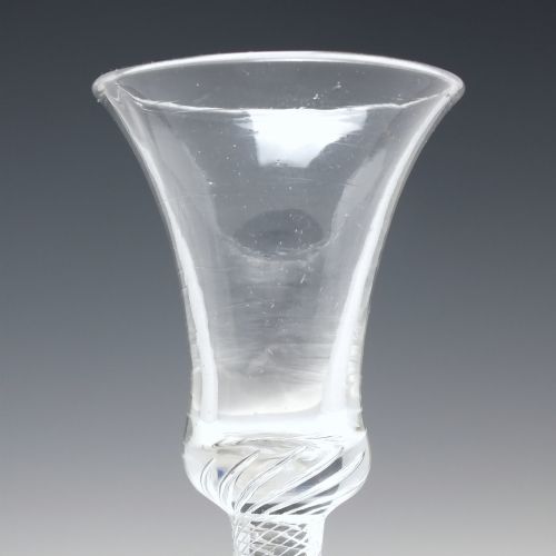 18TH CENTURY MULTI SPIRAL AIR TWIST WINE GLASS C1750 - ADDITIONAL PHOTO 3