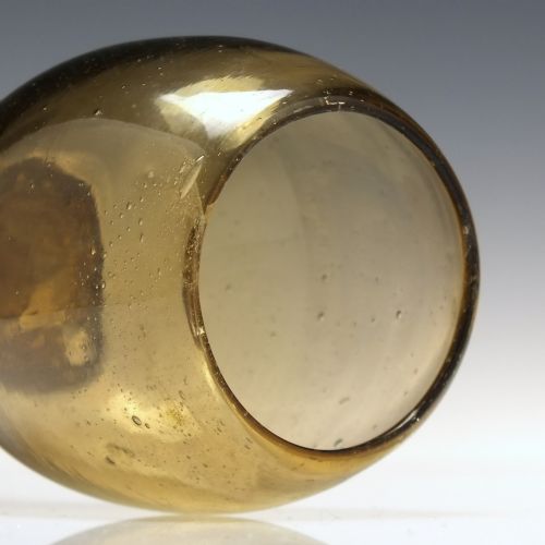ANTIQUE AMBER WINE ROEMER GLASS C1780 - ADDITIONAL PHOTO 3