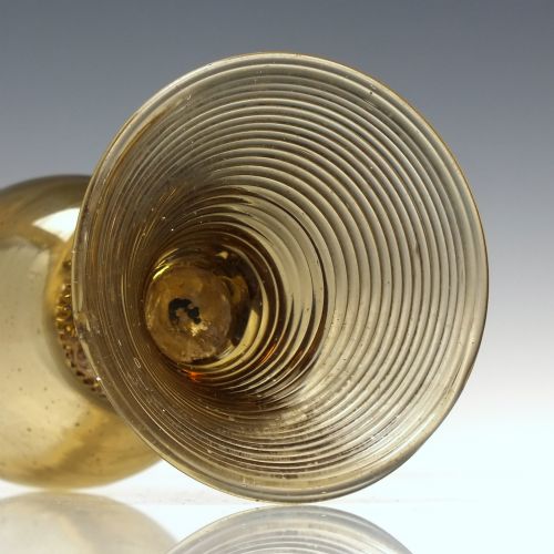 ANTIQUE AMBER WINE ROEMER GLASS C1780 - ADDITIONAL PHOTO 4