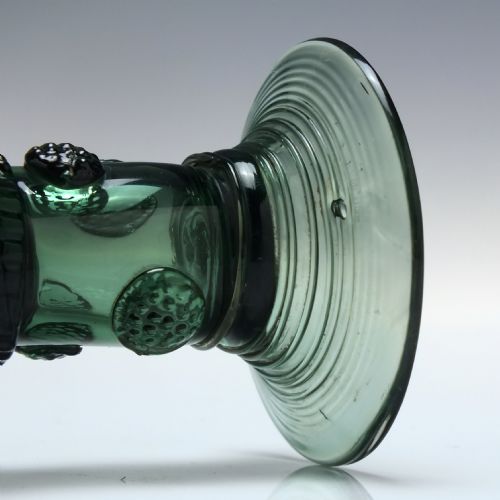ANTIQUE 18TH CENTURY JACOBITE SYMPATHY WINE ROEMER GLASS WITH HOLLOW STEM C1760 - ADDITIONAL PHOTO 7