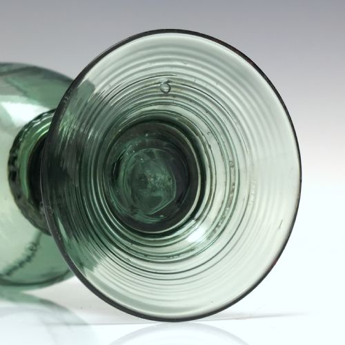 ANTIQUE 18TH CENTURY JACOBITE SYMPATHY WINE ROEMER GLASS WITH HOLLOW STEM C1760 - ADDITIONAL PHOTO 9