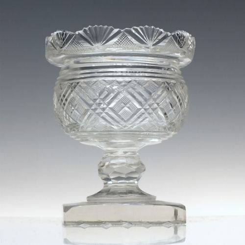 GEORGIAN ANGLO IRISH CUT GLASS COVERED SWEETMEAT JAR C1820 - ADDITIONAL PHOTO 1
