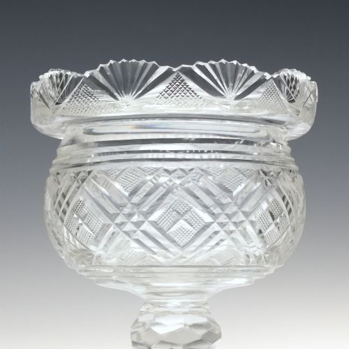 GEORGIAN ANGLO IRISH CUT GLASS COVERED SWEETMEAT JAR C1820 - ADDITIONAL PHOTO 3