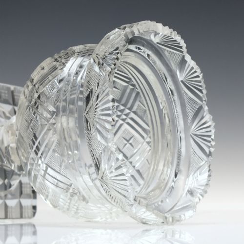 GEORGIAN ANGLO IRISH CUT GLASS COVERED SWEETMEAT JAR C1820 - ADDITIONAL PHOTO 6
