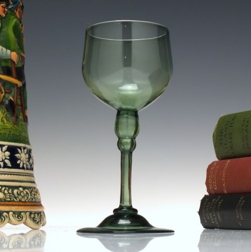 antique english 18th century export wine glass c1750 - CATEGORY: ANTIQUE GLASS - DATED 1750