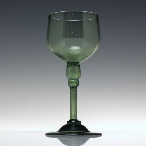 ANTIQUE ENGLISH 18TH CENTURY EXPORT WINE GLASS C1750 - ADDITIONAL PHOTO 1