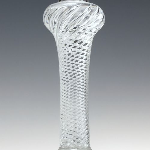 TALL 18TH CENTURY MULTI SPIRAL AIR TWIST WINE GLASS GOBLET C1750 - ADDITIONAL PHOTO 4