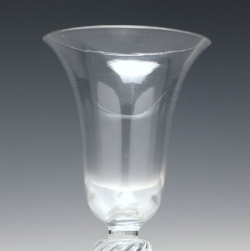 TALL 18TH CENTURY MULTI SPIRAL AIR TWIST WINE GLASS GOBLET C1750 - ADDITIONAL PHOTO 5