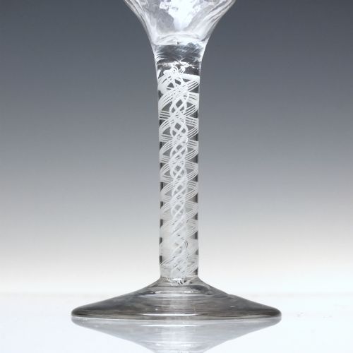 18TH CENTURY OPAQUE TWIST WINE GLASS C1760 - ADDITIONAL PHOTO 1