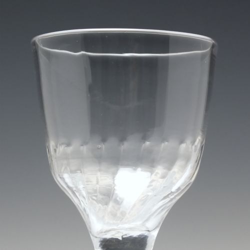 18TH CENTURY OPAQUE TWIST WINE GLASS C1760 - ADDITIONAL PHOTO 2
