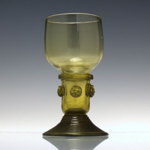 ANTIQUE AMBER WINE ROEMER GLASS C1800 - ADDITIONAL PHOTO 1