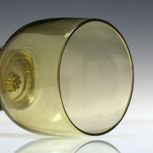 ANTIQUE AMBER WINE ROEMER GLASS C1800 - ADDITIONAL PHOTO 3